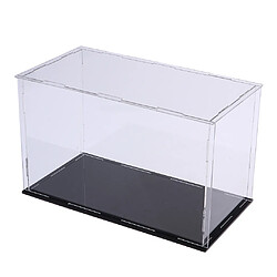 Base acrylique noire 23x13x13cm de boîte faite main transparente à la poussière d'affichage anti-poussière boîte vitrine de protection contre la poussière