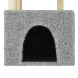 Arbre à chat avec griffoirs,niche pour chat en sisal gris clair 109,5 cm -MN14785 pas cher