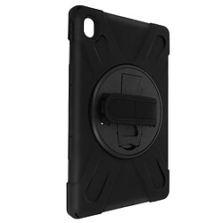 Avizar Coque Lenovo Tab P11 et P11 Plus Hybride Antichoc Poignée Rotative Béquille Noir