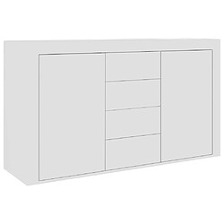 Maison Chic Buffet,Meuble de Rangement,commode pour salon,Cuisine Blanc 120x36x69 cm Aggloméré -MN63962