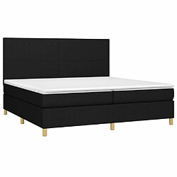 Avis Sommier à lattes,Cadre à lattes de lit et matelas et LED pour Adulte Noir 200x200 cm Tissu -MN53901