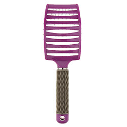 Avis Grande Brosse à Cheveux Incurvée Pour Le Massage Du Cuir Chevelu De Séchage Démêlant Violet