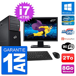 PC Tour Fujitsu P720 Ecran 27" Intel i7-4790 RAM 8Go Disque 2To Windows 10 Wifi · Occasion 