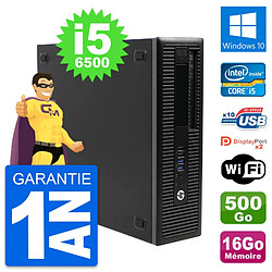 PC HP EliteDesk 800 G2 SFF Intel i5-6500 RAM 16Go Disque 500Go Windows 10 Wifi · Occasion 