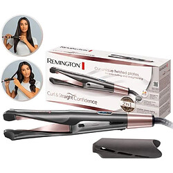 Remington Fer à Lisser, Fer à Boucler, Lisseur, Boucleur, Advanced Ceramic, Tourmaline, Antistatique - S6606B Curl&Straight Confiden 