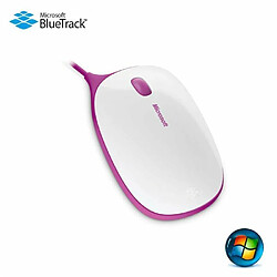 Microsoft Express Mouse Souris optique 3 bouton(s) filaire USB blanc, rose