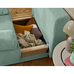 Avis Bestmobilier Cristal - fauteuil - convertible avec coffre et grand pouf - en velours texturé