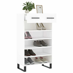 Acheter Maison Chic Armoire à Chaussures,Meuble de Rangement à Chaussures blanc 60x35x105 cm bois d'ingénierie -MN53617