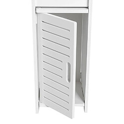 Wewoo Armoire de toilette de salle de bains Support de rangement pour étagères en placard de bois blanc petit pas cher