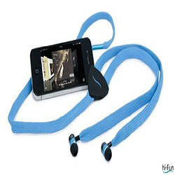 Hi-Fun Hi-String Casque intra auriculaire pour Smartphone Bleu brillant