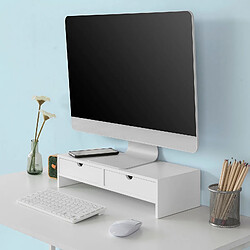 SoBuy BBF02-W Réhausseur d'écran Support de Moniteur écran Ergonomique Support pour écran d'ordinateur Universal