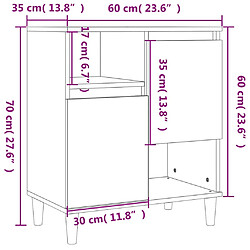 vidaXL Buffets 2 pcs noir 60x35x70 cm bois d'ingénierie pas cher