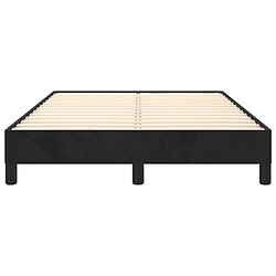 Maison Chic Lit adulte - Lit simple Cadre de lit,Structure du lit Contemporain Noir 120x200 cm Velours -MN21223 pas cher