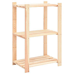 vidaXL Étagère de stockage 3 niveaux 60x38x90 cm Pin solide 150 kg