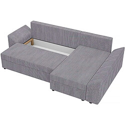 Acheter Palozi Sofa Canapé d'angle convertible avec coffre Vaugirard 2 en velours côtelé - 3 places - Gris