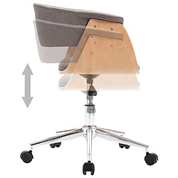 Acheter vidaXL Chaises pivotantes à manger lot de 2 taupe tissu