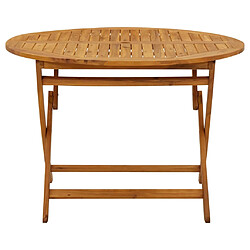 vidaXL Table pliable de jardin 110 cm Bois d'acacia massif