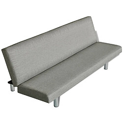 Acheter vidaXL Canapé-lit Gris Polyester