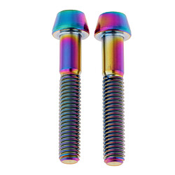 Avis 2x M6 titane ti vis carénage boulon conique tête hexagonale conique arc-en-ciel m6x35mm