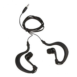 Écouteur étanche 3 4x3.5mm Earhook Sport Écouteur Étanche Pour IPod Lecteur MP3 Noir