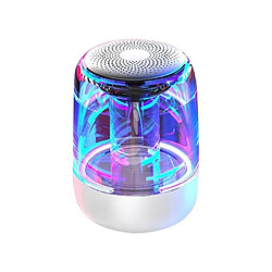 Wewoo Enceinte Bluetooth C7 5.0 Haut-parleur Transparent LED Subwoofer Lumineux TWS 6D Surround HIFI Stéréo Cool Audio Blanc