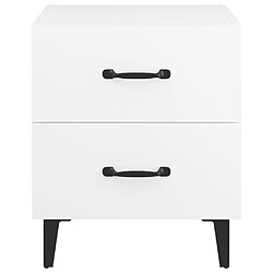 Avis vidaXL Tables de chevet 2 pcs Blanc 40x35x47,5 cm