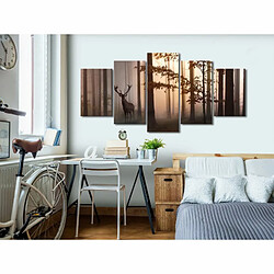 Paris Prix Tableau Imprimé 5 Panneaux Morning Wide Brown 100 x 200 cm