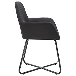 Acheter Decoshop26 Lot de 2 chaises de salle à manger cuisine design moderne tissu noir CDS020863