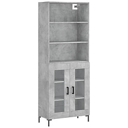 Maison Chic Buffet,Meuble de Rangement,commode pour salon,Cuisine Gris béton 69,5x34x180 cm Bois d'ingénierie -MN54268