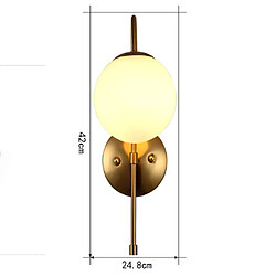 Acheter Universal Salon, chambre, couloir, chevet, verre blanc au lait, lumière LED, hôtel, maison d'accueil, fond décoratif, applique.