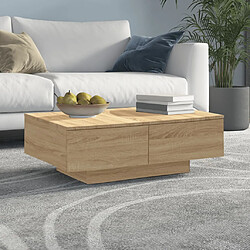 vidaXL Table basse chêne sonoma 90x60x31 cm bois d'ingénierie 