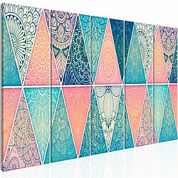 Paris Prix Tableau 5 Panneaux Oriental Triangles Narrow 80 x 200 cm