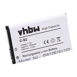 vhbw Batterie Smartphone Li-Ion 1000mAh (3.7V) compatible avec Blackberry Curve 8300, 8310, 8320, 8330, 8520, 9300, 9330 comme C-S2, BAT-06860-003. 