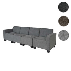 Mendler Modular Canapé 4 places Lyon, tissu/textile ~ gris 