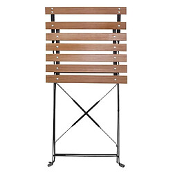 Chaises Bistro Imitation Bois - Lot de 2 - Bolero