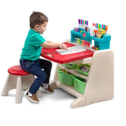 Acheter Step2 Flip & Doodle Chevalet avec Bureau et Tabouret pour Enfants | Table de Créativité en plastique avec boîtes de rangement