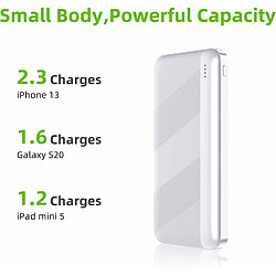 Avis YOBON Batterie Externe, Power Bank 10000mAh avec 2 Ports Sorties, Compatible avec iPhone 14 13 12 11 X Samsung Xiaomi Huawei iPad etc