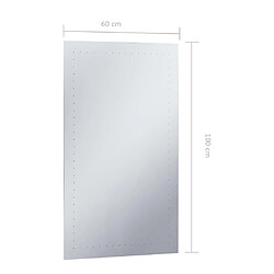 vidaXL Miroir mural à LED pour salle de bains 60x100 cm pas cher