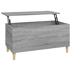 vidaXL Table basse Sonoma gris 90x44,5x45 cm Bois d'ingénierie