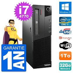 PC Lenovo ThinkCentre M93p SFF Intel i7-4770 RAM 32Go Disque 1To Windows 10 Wifi - Occasion