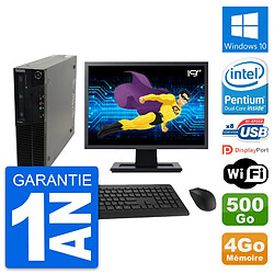 PC Lenovo M82 SFF Ecran 19" Intel G630 RAM 4Go Disque Dur 500Go Windows 10 Wifi · Occasion 