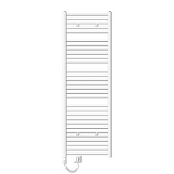 Ecd Germany LuxeBath Radiateur électrique pour salle de bain Sahara 600x1800 mm Blanc courbe Raccord latéral & résistance 900W