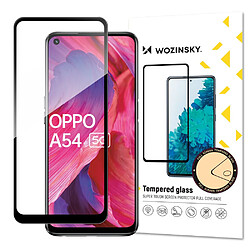 Ozzzo wozinsky super tough full glue verre trempe plein ecran avec cadre coque friendly oppo a54 5g noir