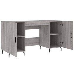 Maison Chic Bureau,Table de travail pour chambre sonoma gris 140x50x75 cm bois d'ingénierie -GKD30600 pas cher