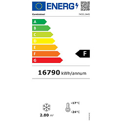 Armoire Réfrigérée Négative 4 Portes en verre - Noire - 2060 L - Combisteel