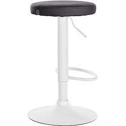 Non Tabouret de bar Ponte simili cuir blanc pas cher