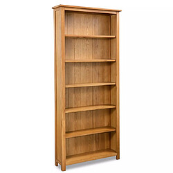 Helloshop26 Étagère armoire meuble design bibliothèque 180 cm bois de chêne massif 2702022/2