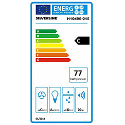 Hotte décorative murale 90cm 540m3/h inox - h10490015 - SILVERLINE