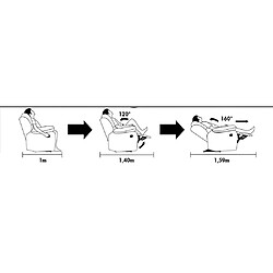 Vente-Unique Canapé 3 places et un fauteuil relax EVASION en cuir - Marron