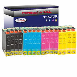 T3Azur 16x Epson T16XL-Compatible Lot de 16 Cartouches Compatibles pour Epson T1631 / T1632 / T1633 / T1634 (16XL) - T3AZUR